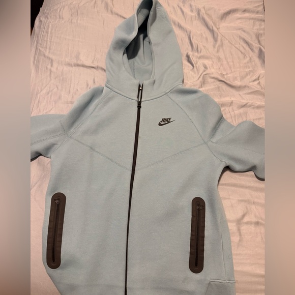 Nike tech Sky Blue Full-Zip Hoodie - Picture 1 of 8